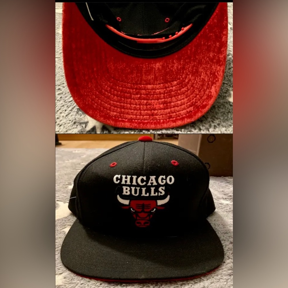 Chicago Bulls NBA Mitchell and Ness Snapback Hat OSFM Faux Velvet 2016 #51153881
